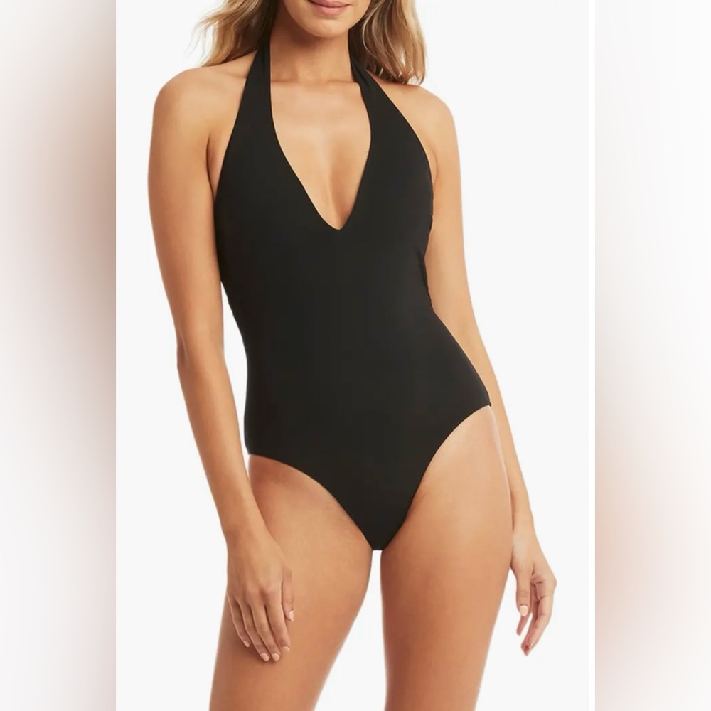 NWT Sea Level Halter One Piece Swimsuit 8 US / 12 AU